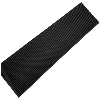 Pyle 1.0" Rise Rubber Threshold Ramp – Heavy-Duty, Non-Slip Doorway Ramp For Wheelchairs, Scooters, Strollers & Bathrooms, Easy To Install, Adjustable And Cuttable (Black)