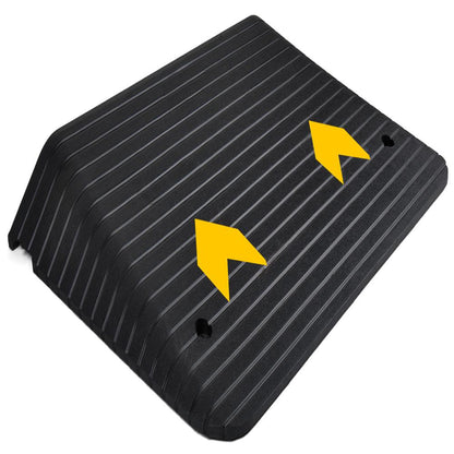 Pyle 4.0" Rise Rubber Threshold Ramp – Heavy-Duty, Easy To Install, Non-Slip Doorway Ramp For Wheelchairs, Scooters, And Strollers (Black)