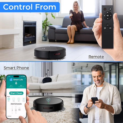 Robot Vacuum & Mop Combo, App Control, 700Pa Suction, Multi-Surface