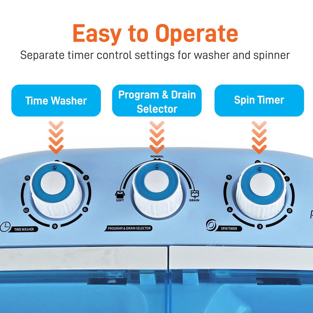 product image number 3 for Pyle 2-In-1 Compact & Portable Washer & Dryer