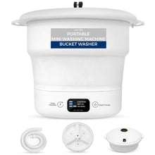 Mini Portable Washing Machine, Energy-Saving Foldable Design, White