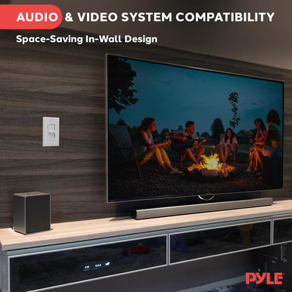 In-Wall Speaker Volume Control, 100W, Sliding Adjustment, White