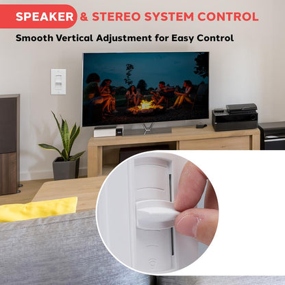 In-Wall Speaker Volume Control, 100W, Sliding Adjustment, White