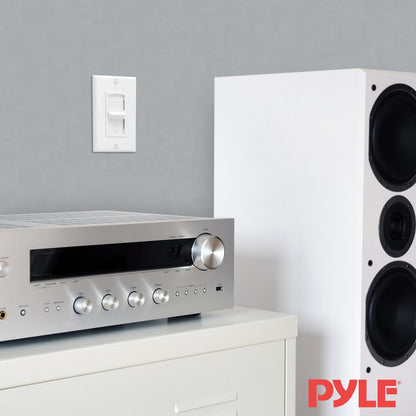 In-Wall Speaker Volume Control, 100W, Sliding Adjustment, White