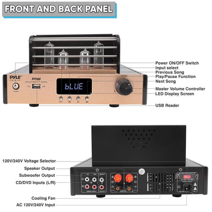 Wireless Bt Tube Amplifier Stereo Receiv