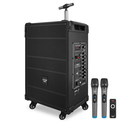 12" Portable Bluetooth Speaker System, Rechargeable, 800W, FM Radio