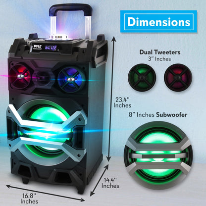 Portable Karaoke Speaker 500W Rechargeable Bluetooth DJ Lights