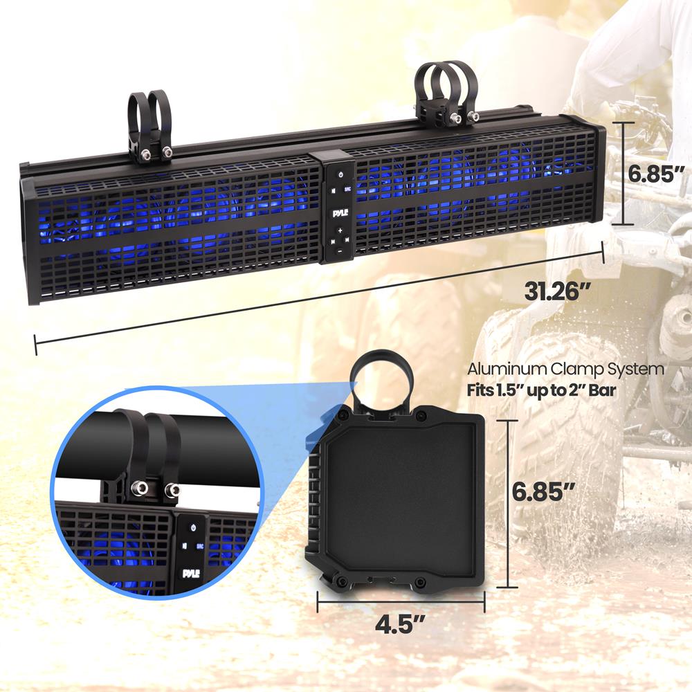 product image number 2 for Pyle Atv/Utv Powersports Soundbar System