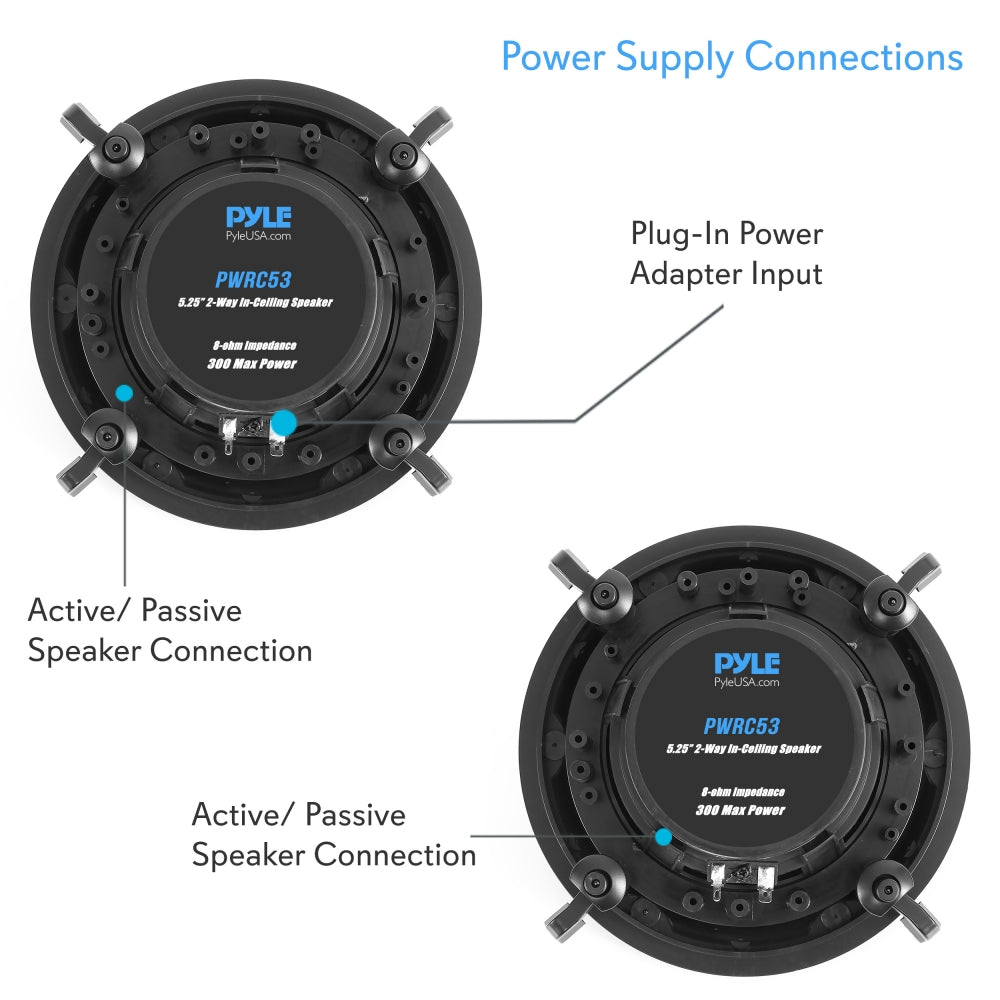 product image number 3 for Pyle 5.25’’ In-Wall/In-Ceiling 2-Way Speakers