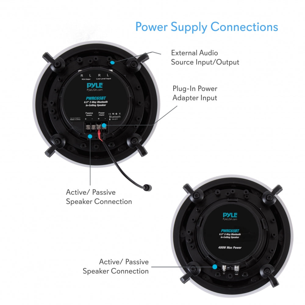 product image number 3 for Pyle 6.5’’ In-Wall/In-Ceiling 2-Way Speakers