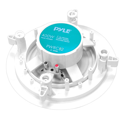 8" Weatherproof Ceiling Speaker 400W Marine Grade White