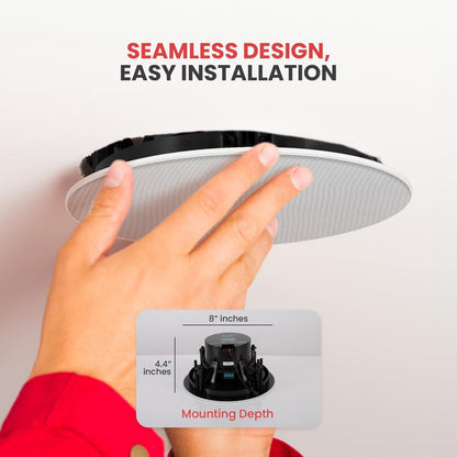 product image number 5 for Pyle 8’’ In-Wall/In-Ceiling 2-Way Speakers