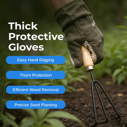 Gardening Tool Set for Women, Rust-Resistant Steel, Wooden Handles