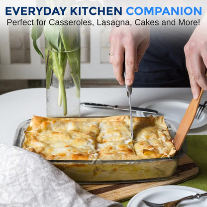 8-Piece Glass Baking Dish Set - Oven Safe, Borosilicate, White