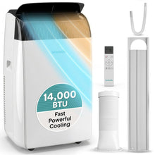 Serenelife Portable Air Conditioner With Built-In Dehumidifier & Fan Modes – 14,000 Btu Cooling Capacity (Ashrae) Compact Home Cooling Unit, Includes Window Installation Kit (Gray)
