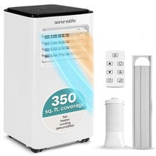 Single Duct Portable Air Conditioner And Heater - 8000 Btu Cooling Capacity (Ashrae) Compact Home A/C Cooling And Heating Unit With Built-In Dehumidifier & Fan Modes, Includes Window Mount Kit (White And Black)