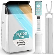 Serenelife Portable Air Conditioner With Wifi – 14,000 Btu Compact Home A/C Cooling Unit With Built-In Dehumidifier & Fan Modes, Includes Window Mount Kit (White)