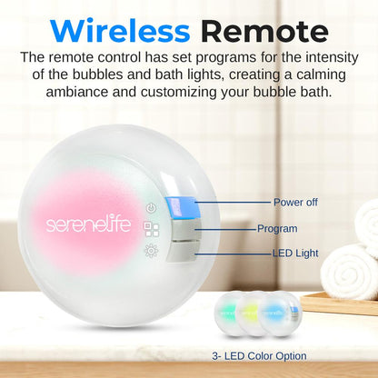Bubble Bath Mat Spa Massager - Relaxing Bubbles, Waterproof, Pink