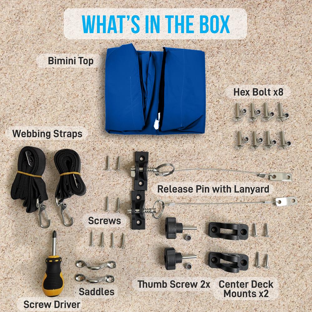 product image number 8 for SereneLife 3 Bow Bimini Top