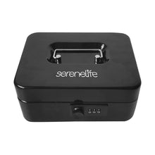 8" Metal Cash Box with Lock, 5-Compartment Tray, Durable Steel