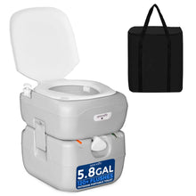 Portable Toilet 5.8 Gal Leak-Proof High-Density Polyethylene Camping