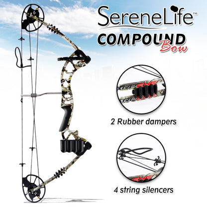 Compound Bow 320 FPS Max Speed Adjustable Draw Weight 30-70 lbs
