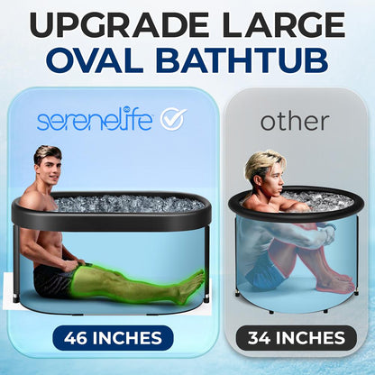 105 Gallon Insulated Ice Bath Tub, Quick Setup, Aluminum Frame, Portable