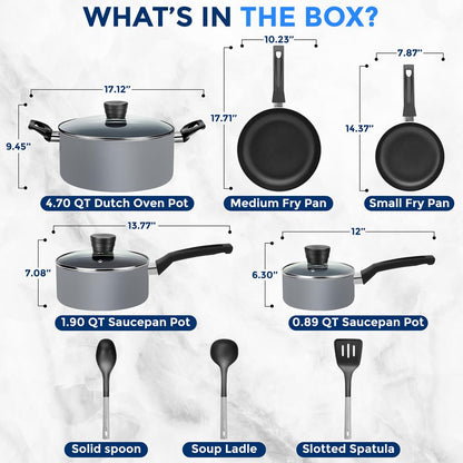 product image number 3 for SereneLife Home Kitchen Cookware Set