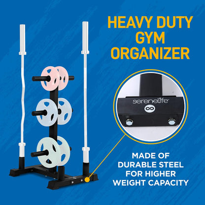 Olympic Weight Rack 800lb Capacity Steel Scratch-Resistant Frame