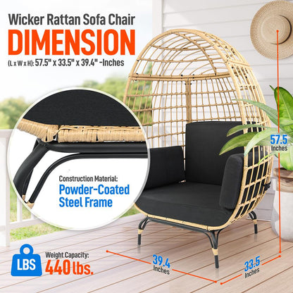 product image number 2 for SereneLife Wicker Egg Chair