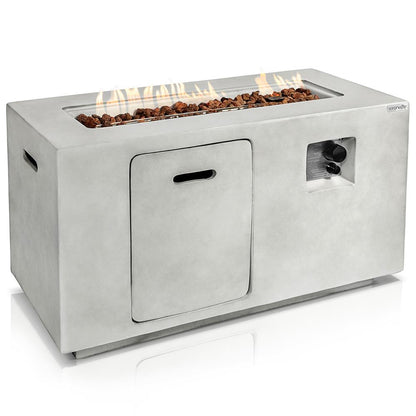 Fire Pit Table 50,000 BTU Stainless Steel Burner Weather Resistant