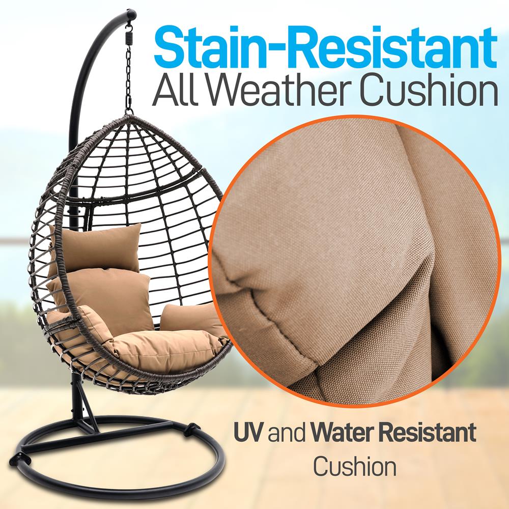 product image number 3 for SereneLife Wicker Rattan Swing Chair