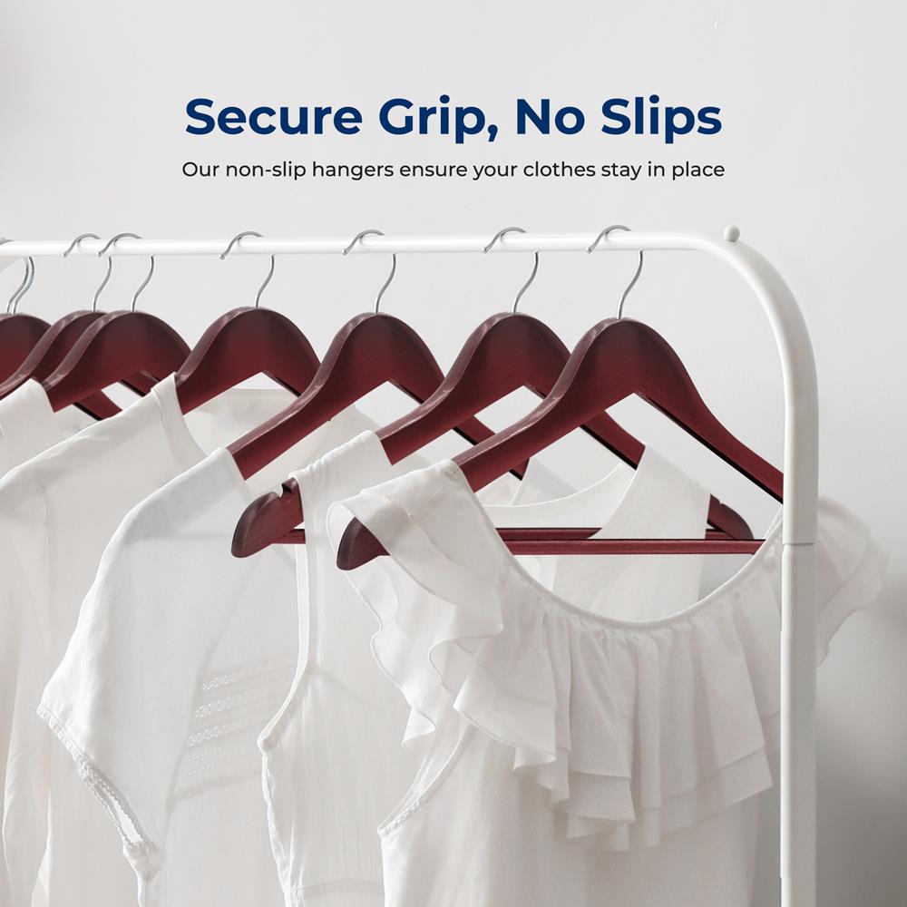 product image number 3 for SereneLife Non-Slip Wooden Hangers