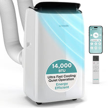 Serenelife Inverter Portable Air Conditioner With Wi-Fi Function - 12000 Btu Cooling (Ashrae), Compact Unit With Dehumidifier & Fan Modes, Includes Window Mount Kit (Gray)