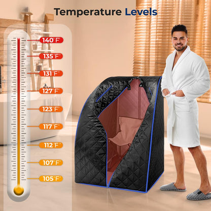 Portable Infrared Sauna - Relaxing Therapy, 140°F Heat, Compact Design