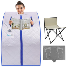 Portable Infrared Sauna for Detox, 1050W Heated Foot Pad, Silver