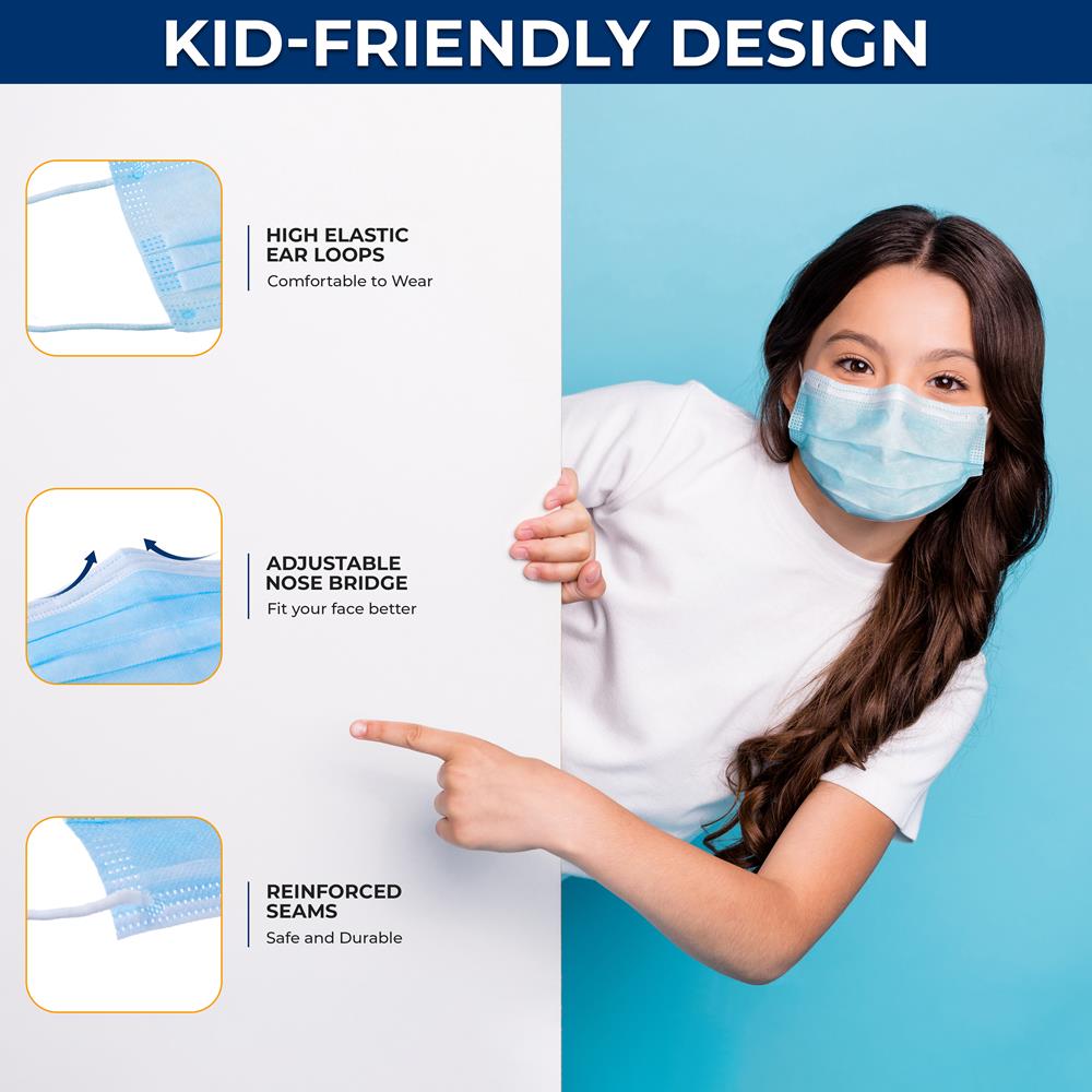 product image number 3 for SereneLife Three Layer Disposable Face Masks