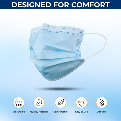 product image number 6 for SereneLife Three Layer Disposable Face Masks
