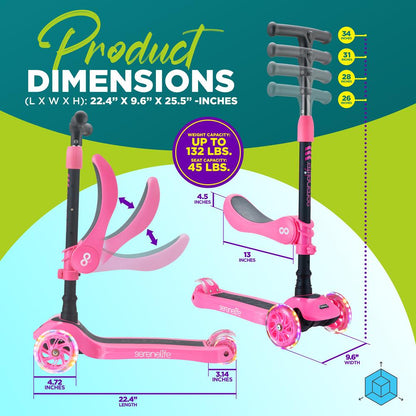 product image number 7 for SereneLife Mini Kids Toy Scooter