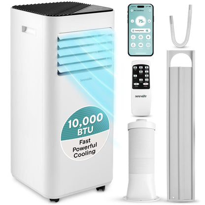 Portable Air Conditioner 10,000 BTU WiFi Control, Dehumidifier, White