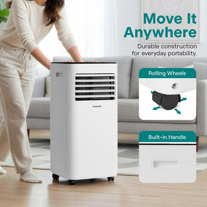 Portable Air Conditioner 10,000 BTU WiFi Control, Dehumidifier, White