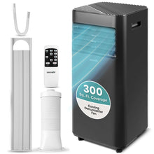 Portable Air Conditioner - 8000 Btu Cooling Capacity (Ashrae) Compact Home A/C Cooling Unit With Built-In Dehumidifier & Fan Modes, Includes Window Mount Kit (Black)
