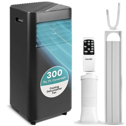 Portable Air Conditioner 8000 BTU Efficient Cooling Dehumidifier White