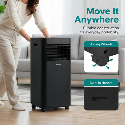 Portable Air Conditioner 8000 BTU Efficient Cooling Dehumidifier White