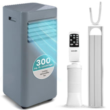 Portable Air Conditioner 8000 BTU Efficient Cooling Gray with Remote