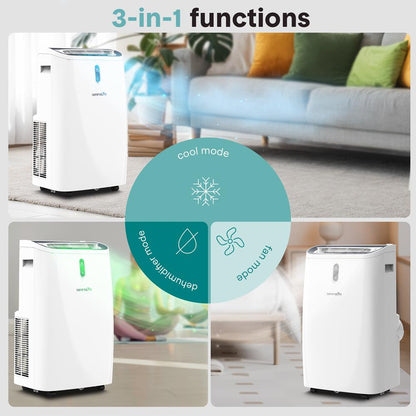 Portable Air Conditioner 12000 BTU Efficient Cooling White
