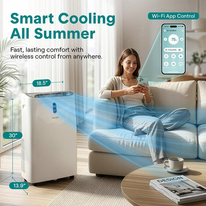 Portable Air Conditioner 12000 BTU Efficient Cooling White