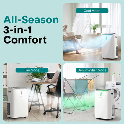 Portable Air Conditioner 12000 BTU Efficient Cooling White