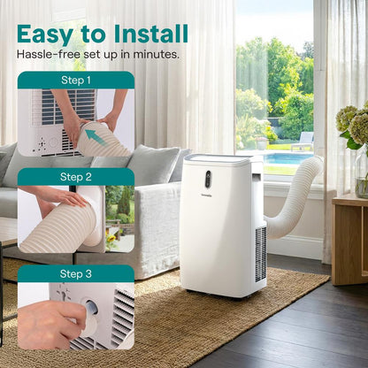 Portable Air Conditioner 12000 BTU Efficient Cooling White