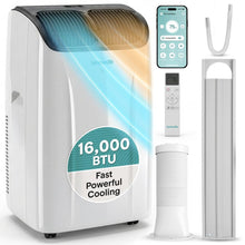 Serenelife Portable Air Conditioner And Heater With Wi-Fi Function - 16,000 Btu Cooling (Ashrae), Compact Unit With Dehumidifier & Fan Modes, Includes Window Mount Kit (Gray)